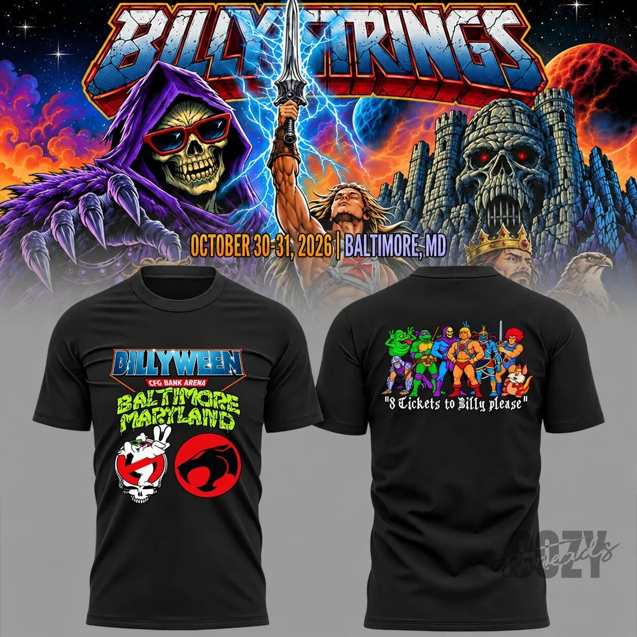 Billy Strings Billyween Baltimore Maryland Concert Tour 2026 T-Shirt